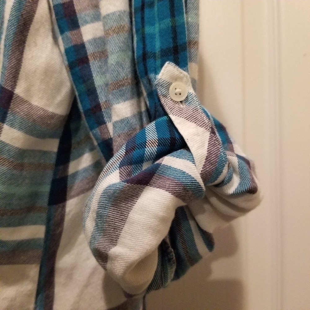 Express button up, collared flannel shirt size small - Picture 14 of 14